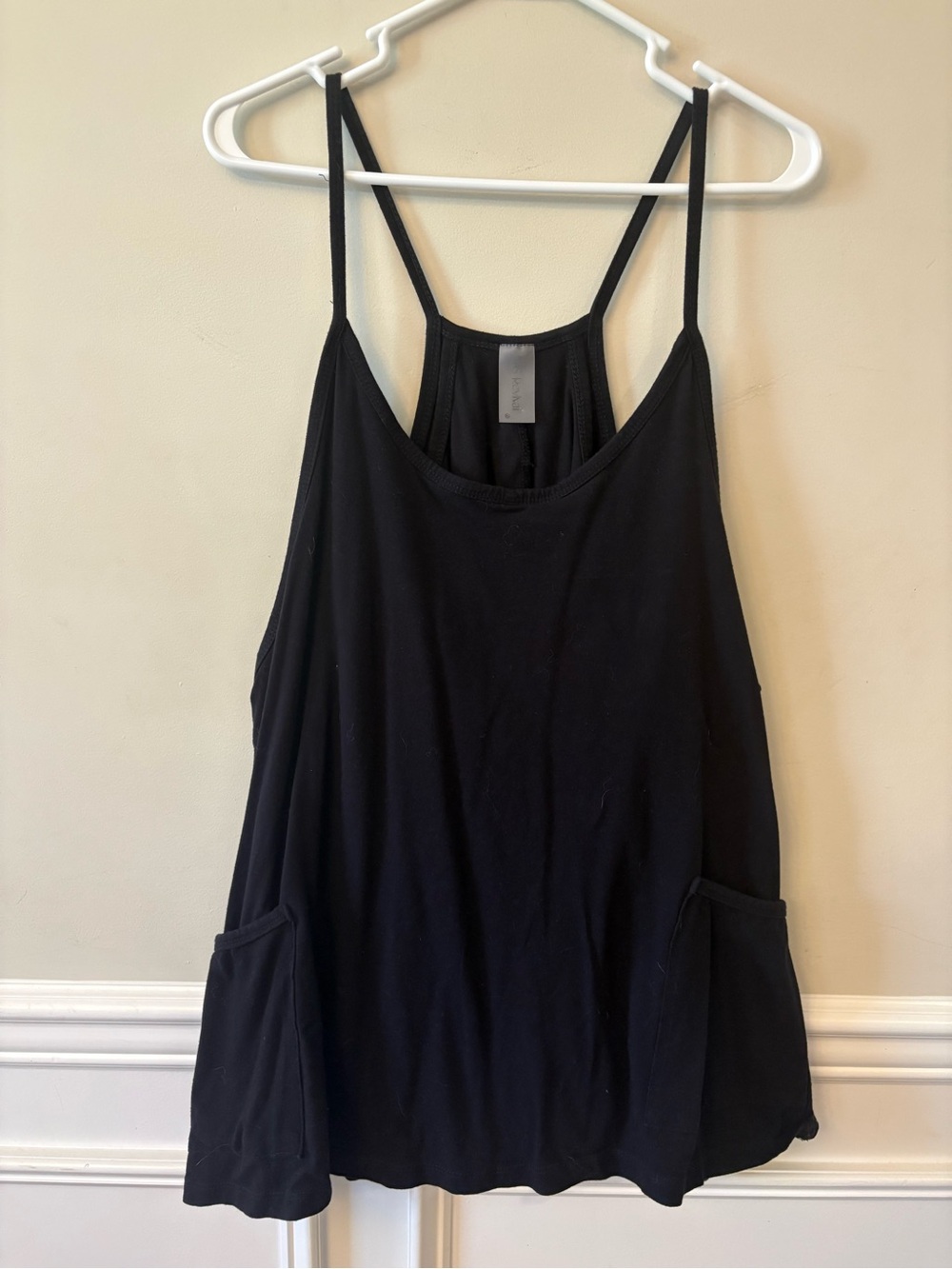 Black Racerback Pocket Romper Jumpsuit